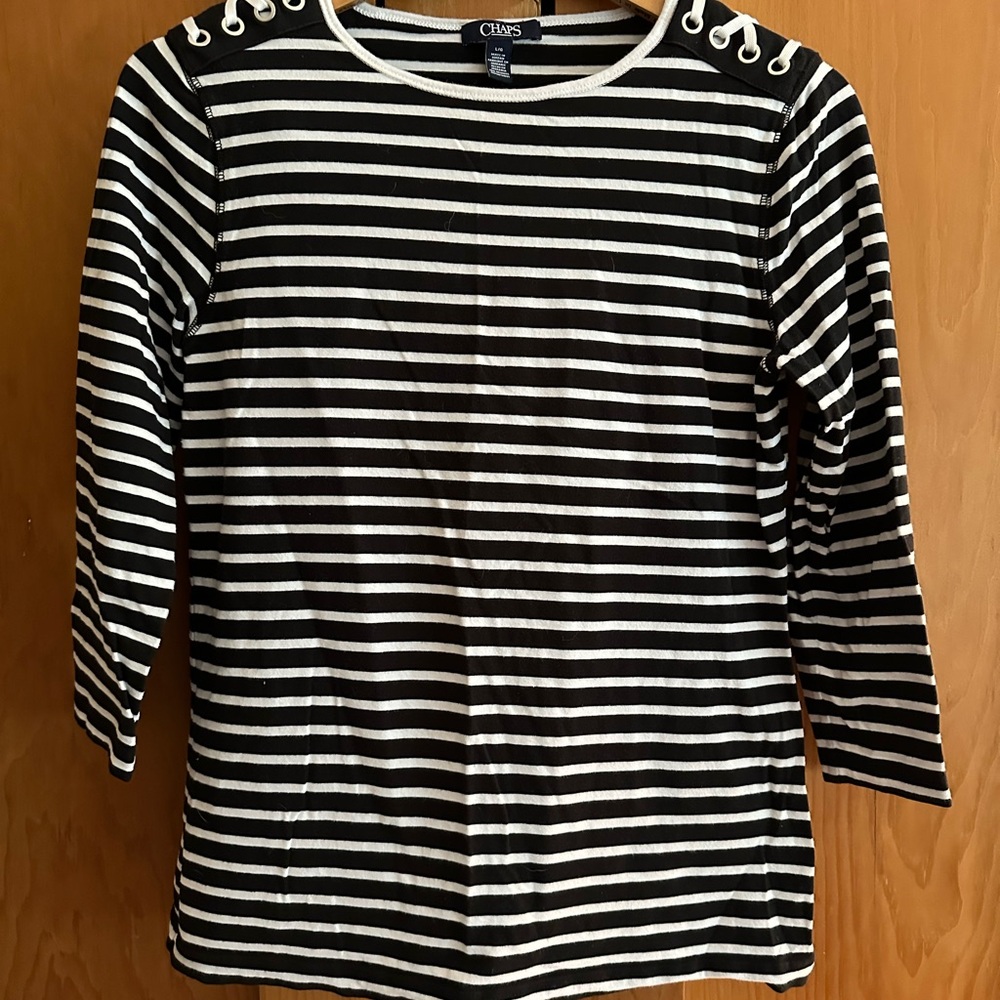 Women’s Chaps Monochrome Striped Top